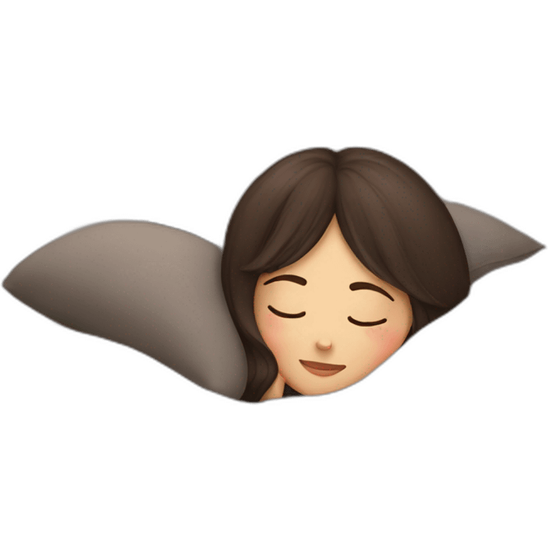 sleeping brunette girl emoji