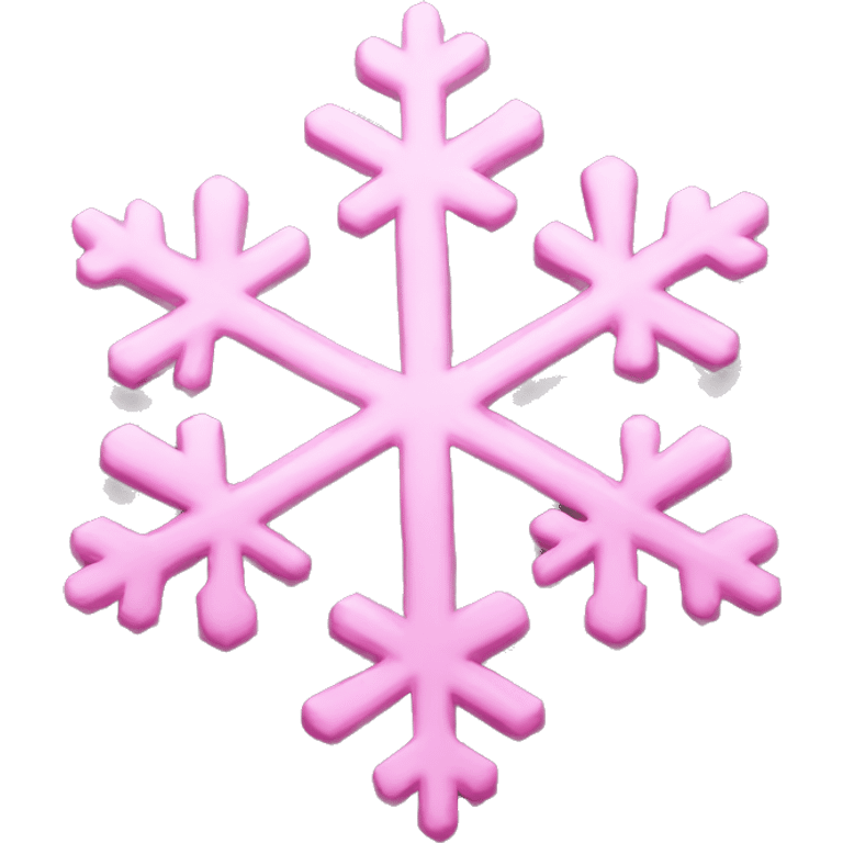 Pink snowflake emoji