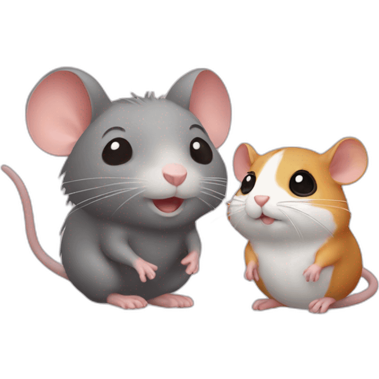 rat and hamster friends emoji