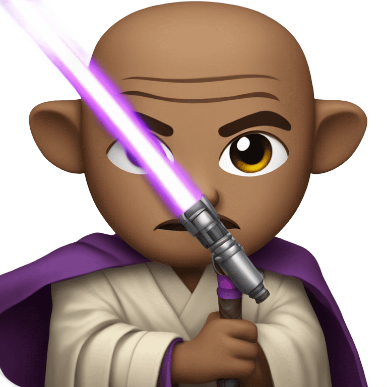 Mace Windu with lightsaber emoji