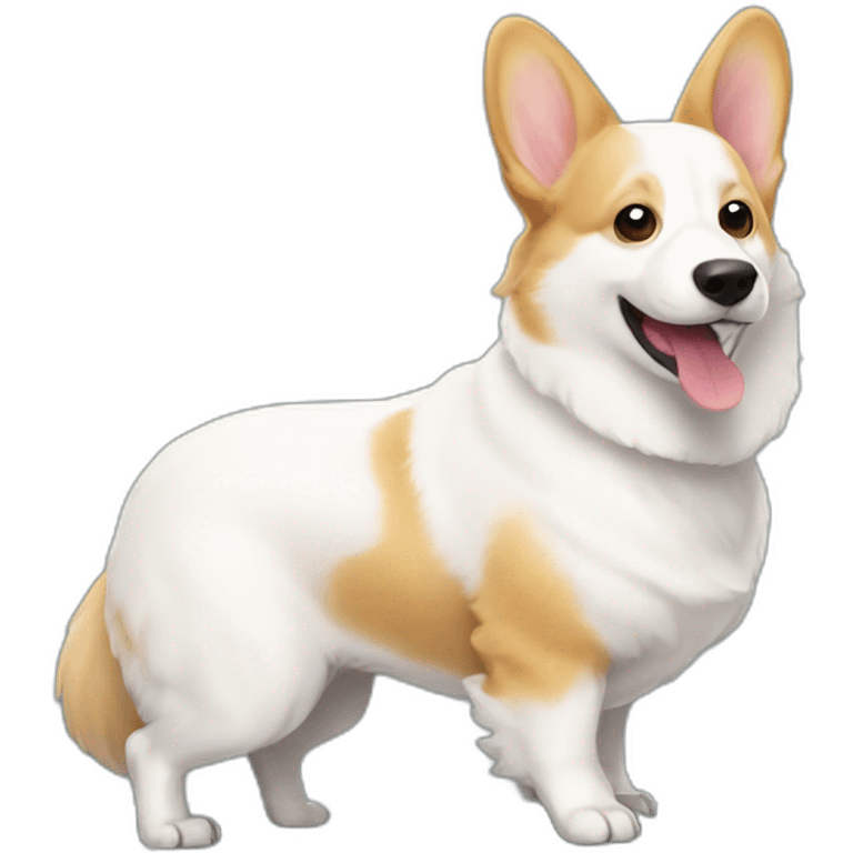 Table tennis white corgi emoji