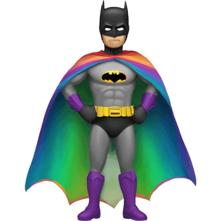 Batman with rainbow cape emoji