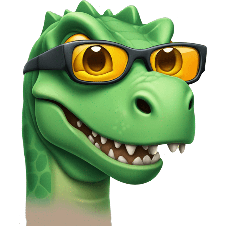 Dinosaurio con gafas de sol emoji