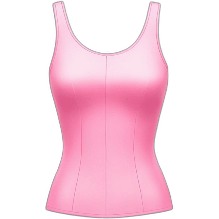 A dress form is adorned with a pink cropped sports tank top emoji