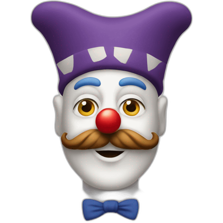 Jewish religious clown minimalistic emoji