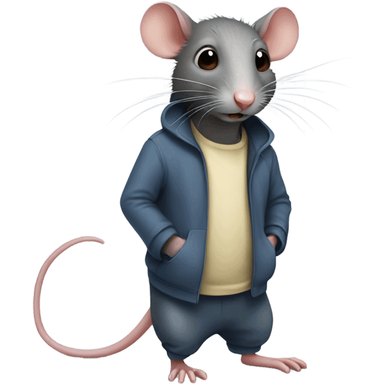 Rat with human body emoji