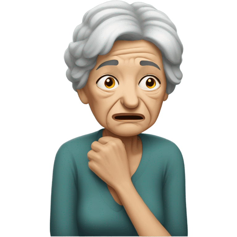 Old lady crying emoji