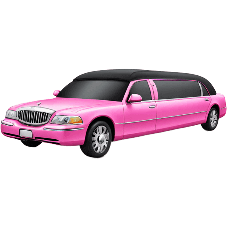 Pink limousine  emoji