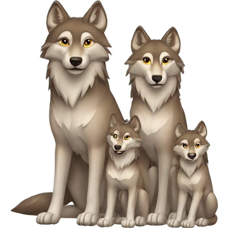 wolf family emoji