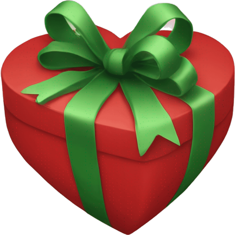 christmas present in a heart shape emoji