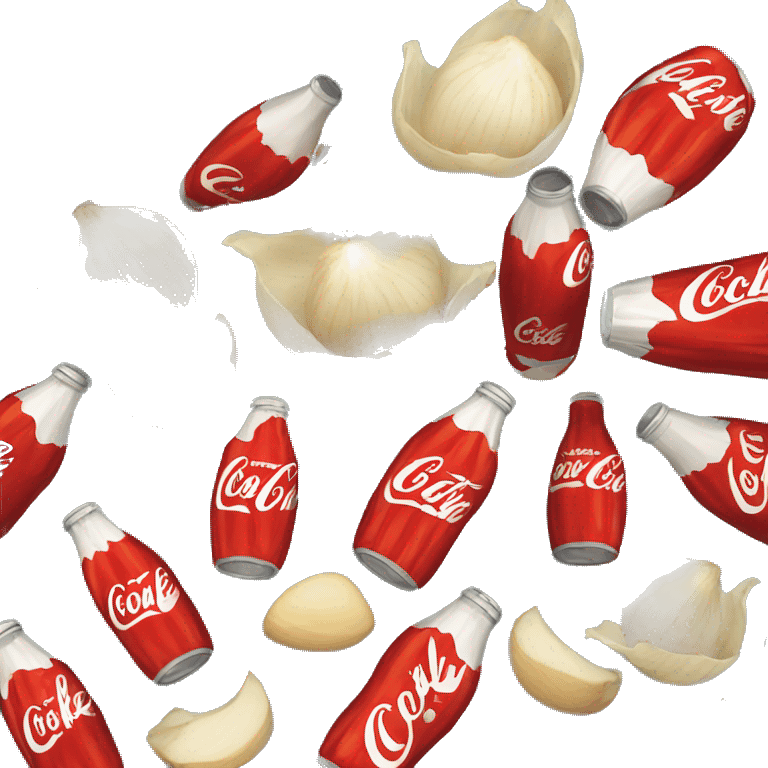 Coke with garlic emoji