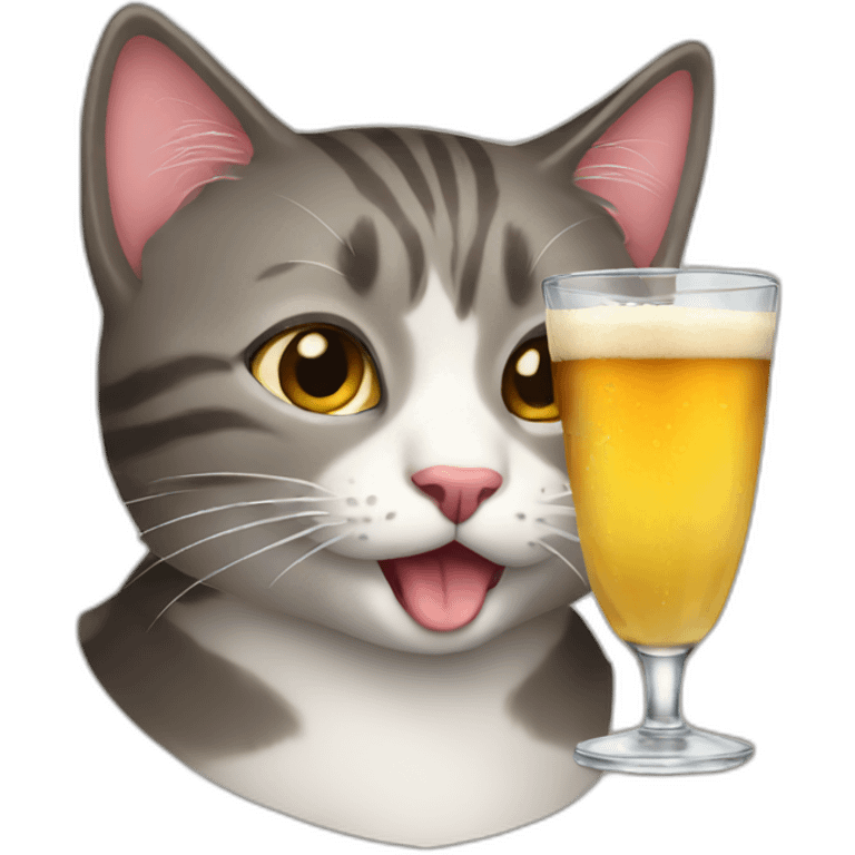 DRINKING CAT emoji