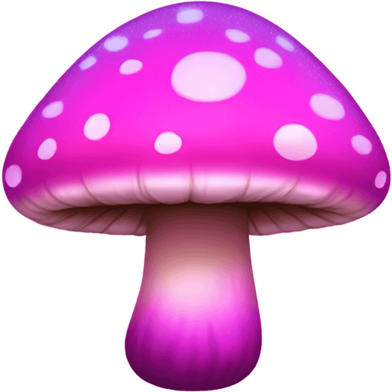 Pink sparkly neon mushroom emoji