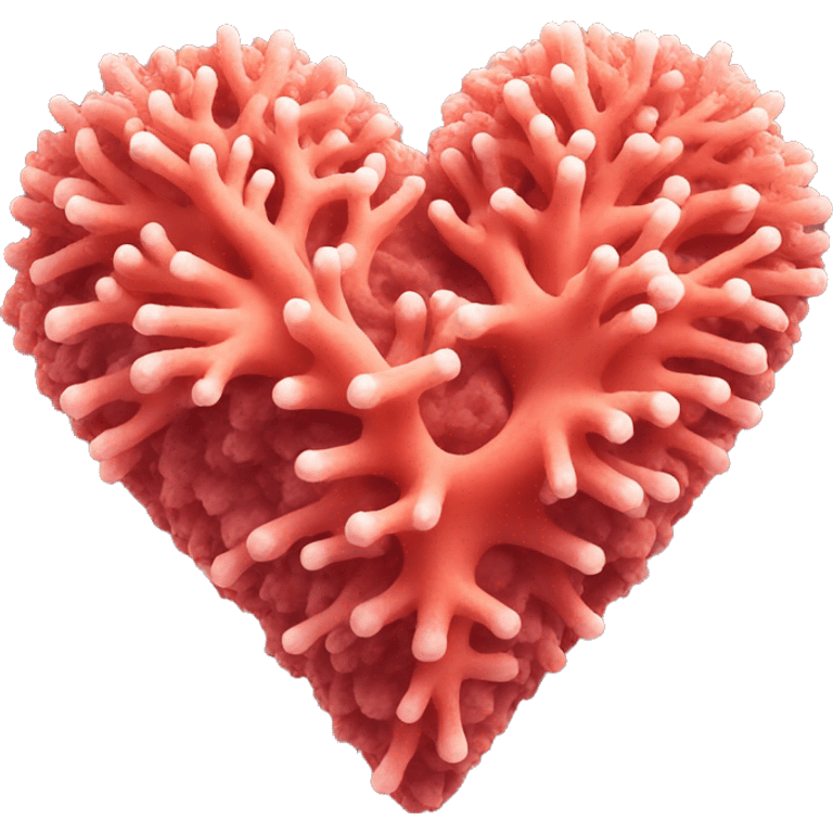 Coral heart emoji