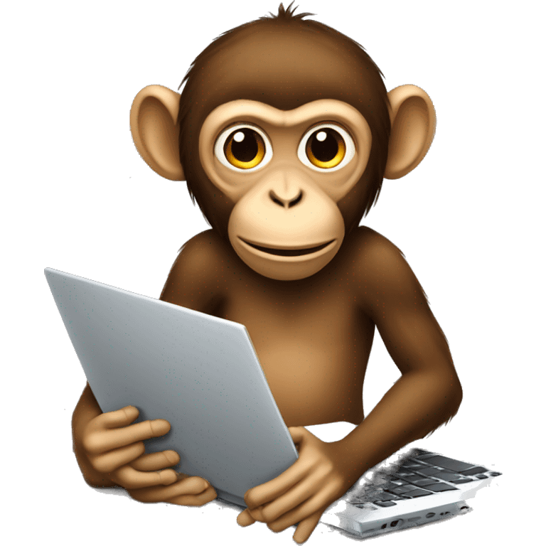 A monkey with a laptop emoji