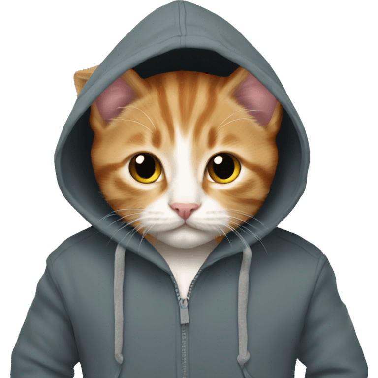 Ginger kitten in hoodie  emoji