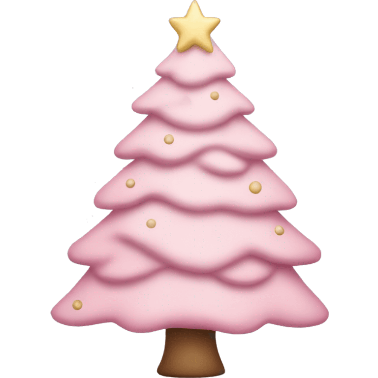 pastel pink christmas tree emoji