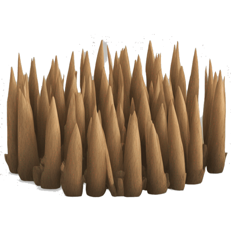 wooden spikes coming from the ground emoji