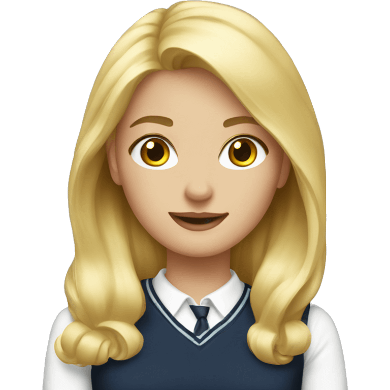 Preppy blonde girl emoji