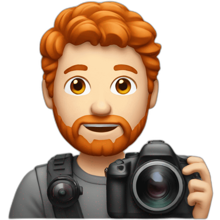 Red head man with camera emoji