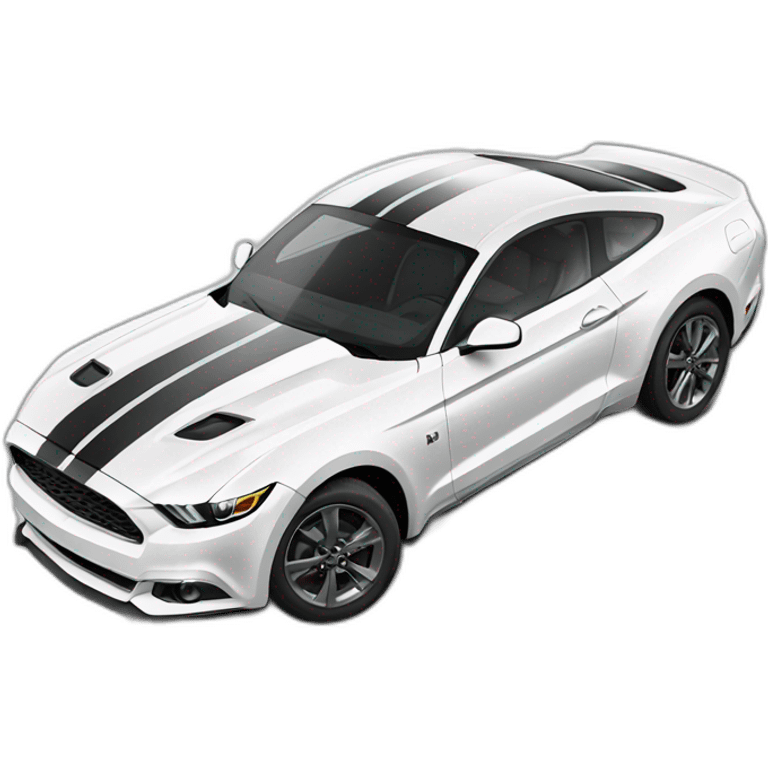 2017 White Mustang emoji