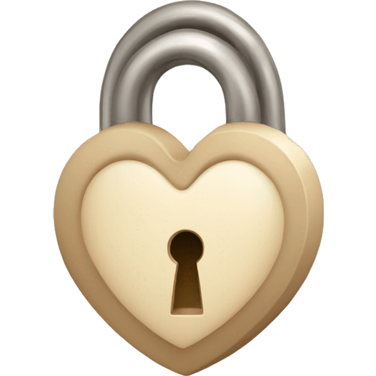 beige heart-shaped lock and key emoji