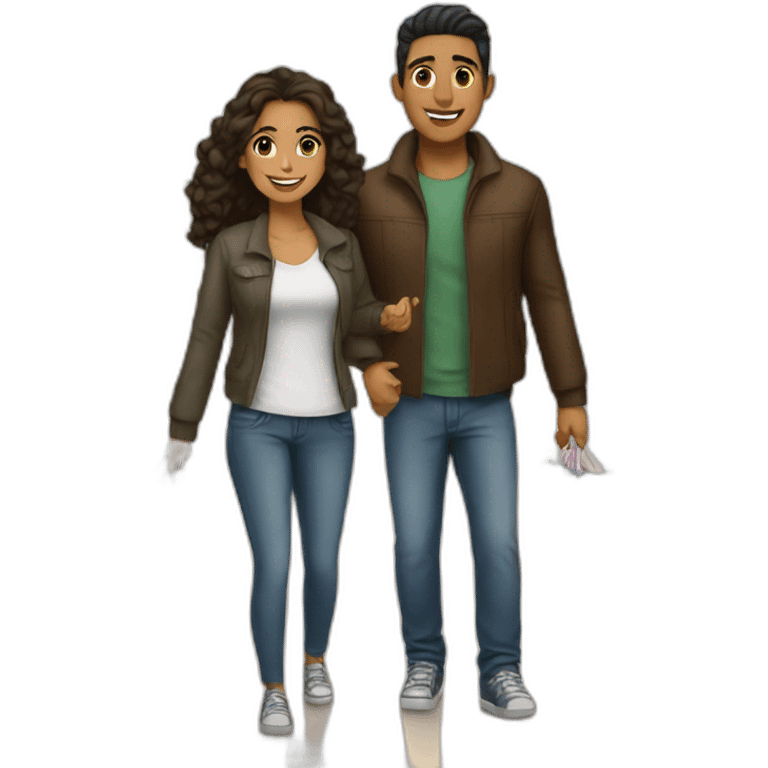 latin couple shopping together emoji