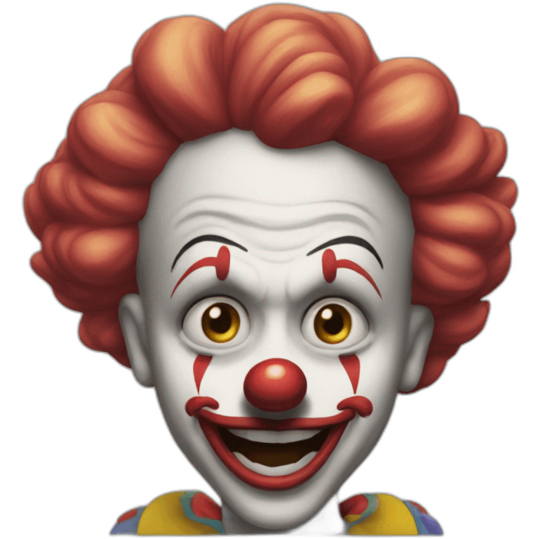 a clown busting emoji