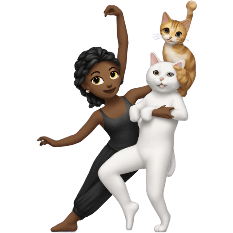 Dancer with a cat  emoji