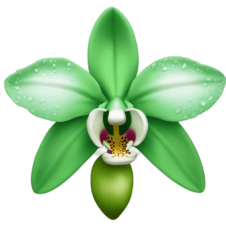 Green orchid emoji