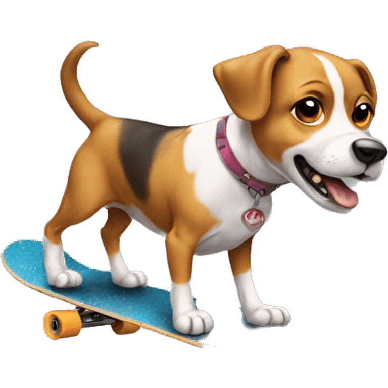 Dog on skateboard  emoji