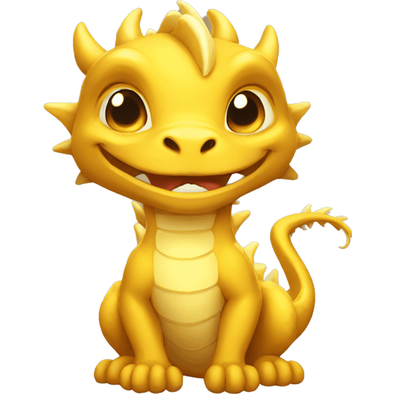 golden cute dragon emoji