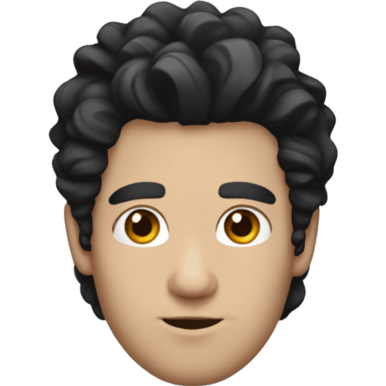 white guy, with black wavy hair and thick eyebrows emoji