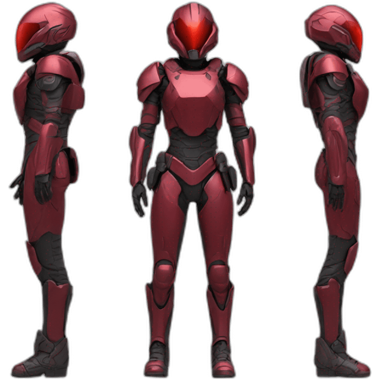 futuristic Autonomous Combat armored colored crimson pants emoji