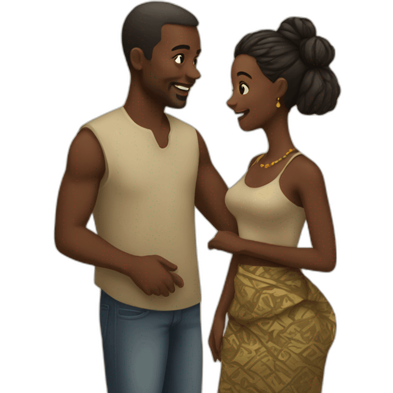 africa couple emoji