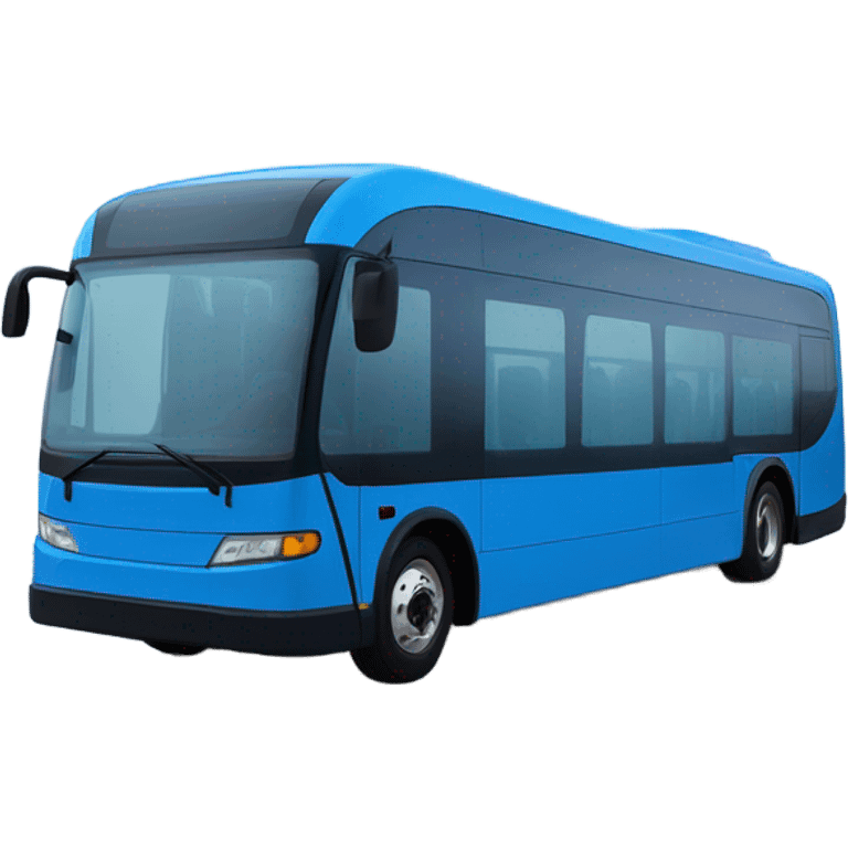 modern blue electric bus emoji