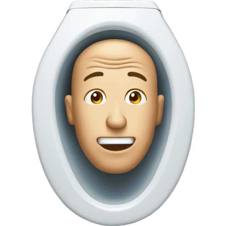 Man’s head coming out of the toilet emoji