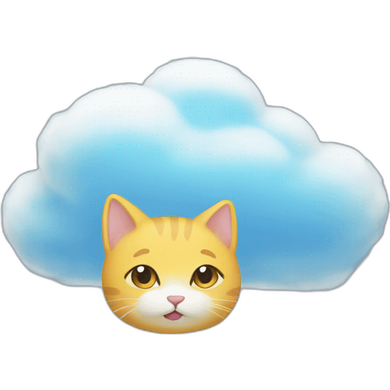 sunny cat cloud emoji