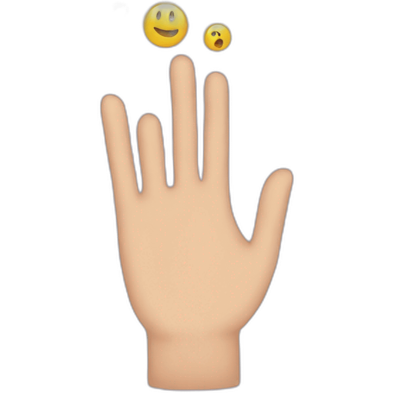 Show a hole with your hand emoji