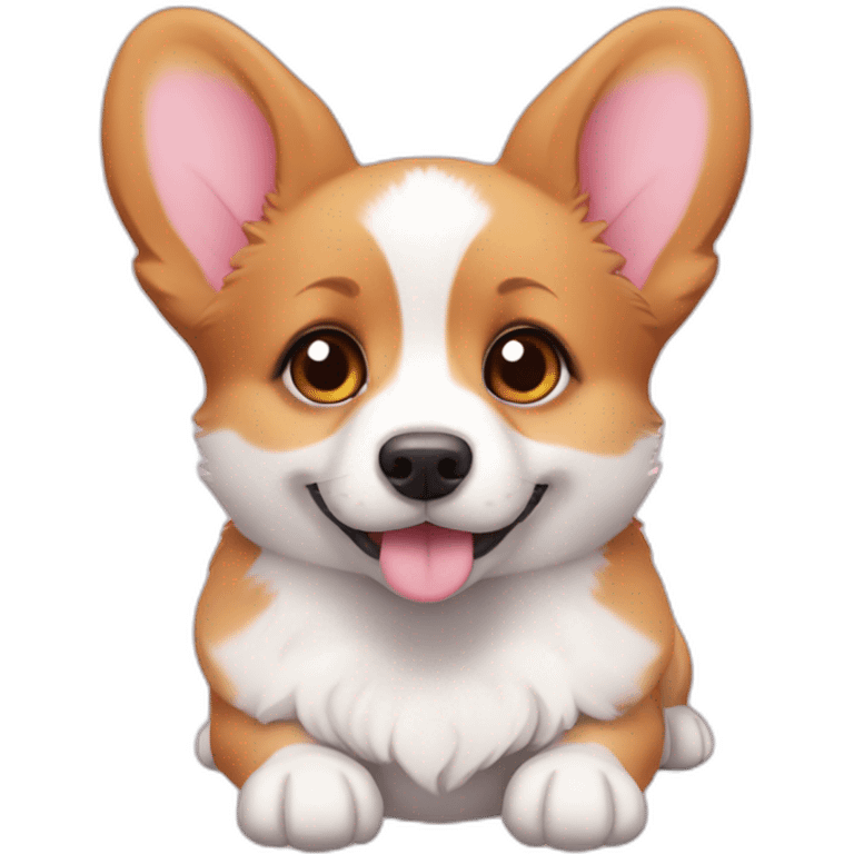 Corgi puppy heart emoji