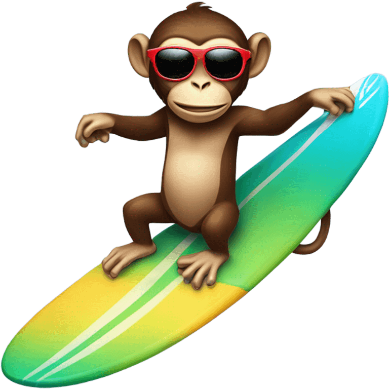 monkey on a surfboard  emoji