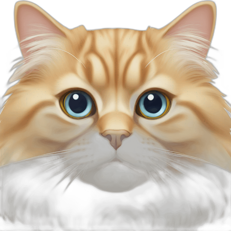 Orange-white-flat-nose-persian-cat emoji