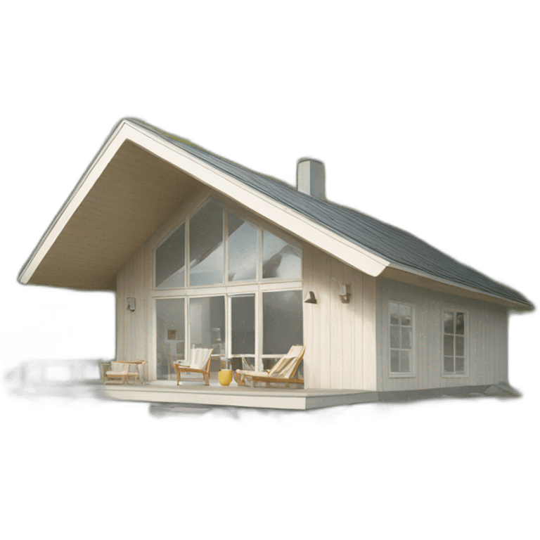 scandinavian modern summer house emoji