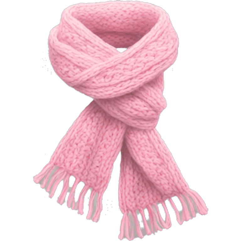 Light pink knitted scarf emoji