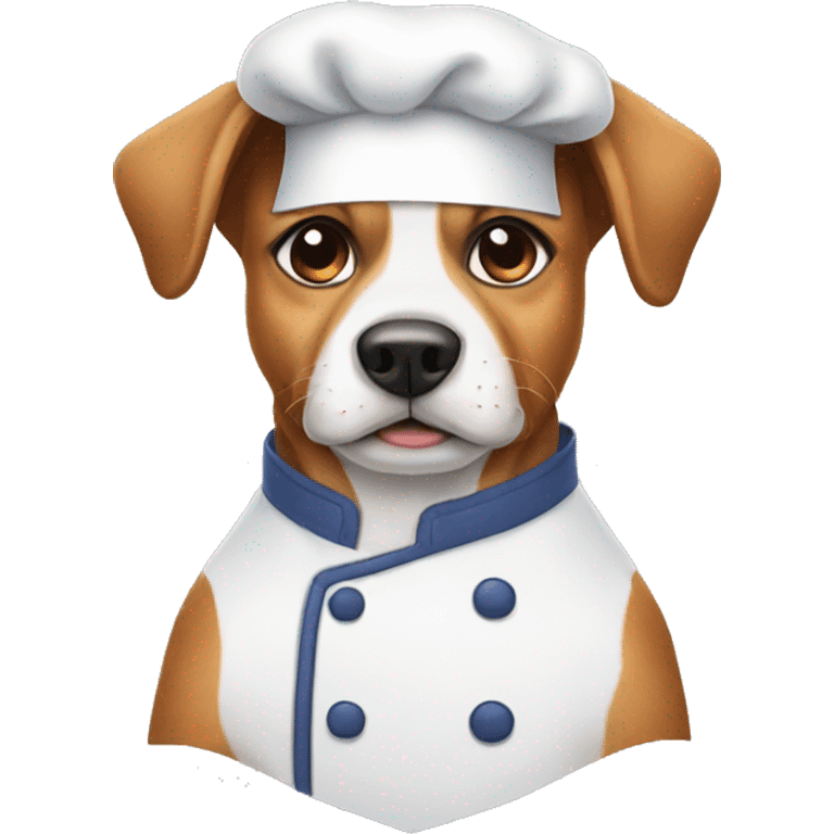 dog wwearing cheff clothes emoji