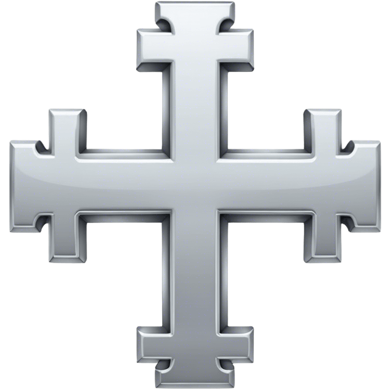 Silver triple cross emoji