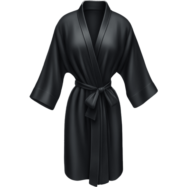 Black silky women’s robe emoji