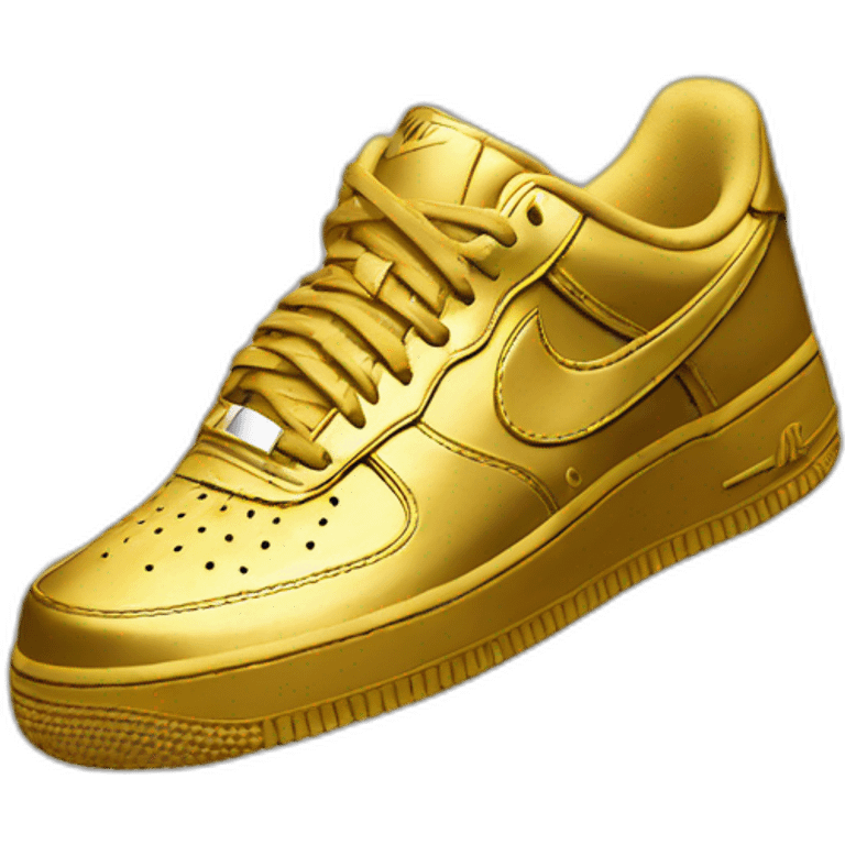 Golden Nike air force emoji