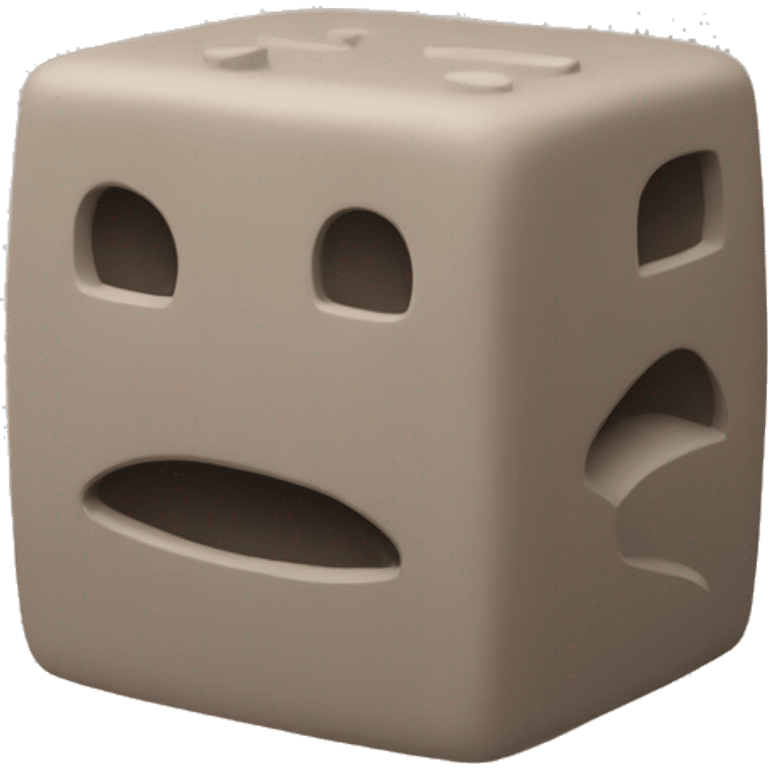 a geometric block of modeling clay emoji