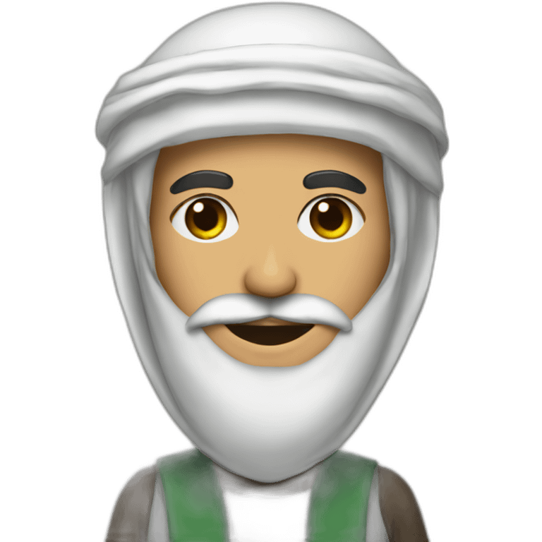 Palestinian wearing a keffieh and a beard emoji